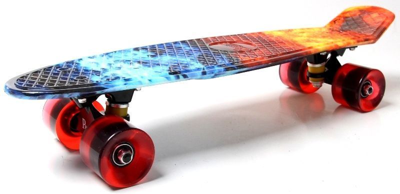 Пенни борд (Penny Board) 22" с рисунком, "Fish"