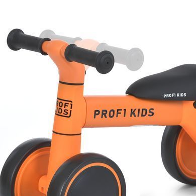 Беговел (велобег) детский четырехколесный PROFI KIDS MBB 1014-5 с пено колесами EVA 7", Черно-оранжевый