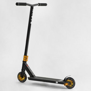 Трюковий самокат Best Scooter HOP N-18013 з кермовою системою HIC, колеса 120 мм + 2 пеги, Чорно-кольоровий