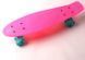 Пенни борд (Penny Board) 22" "Fish" со светящимися колесами, Фиолетовый