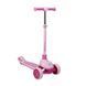 Дитячий триколісний самокат Best Scooter J-6103-044 зі світлом та складаною конструкцією, Світло-бузковий
