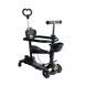 Детский трехколесный самокат Best Scooter LS-86390 5 в 1 с сиденьем, бортиком и ручкой управления, Цветные молнии
