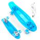 Пенні борд (Penny Board) S-60355 Best Board 22" з прозорою декою і колесами, що світяться, Салатовий