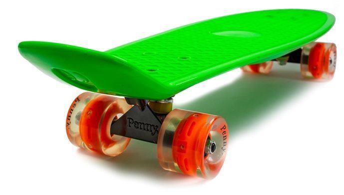 Пенни борд (Penny Board) Nickel 27" со светящимися колесами, Синій