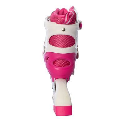 Детские раздвижные ролики Profi Roller 12100, PU колеса, размер 29-33, Розовые