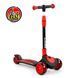 Дитячий триколісний самокат Best Scooter С-04909 зі складним кермом і колесами, що світяться, Зелений
