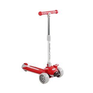 Дитячий триколісний самокат Skyper BS-10360 з підсвіткою платформи та коліс, Червоний