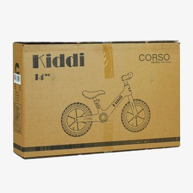 Біговел (велобіг) дитячий CORSO KIDDI LT-14127 з кошиком та надувними гумовими колесами 14", Зелений