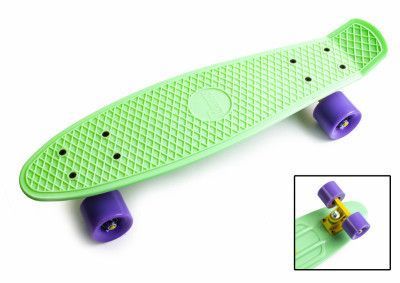 Пенни борд (Penny Board) 22" "Pastel Series" с фиолетовыми колесами, Лиловый