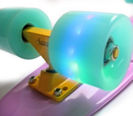 Пенні борд (Penny Board) 22" "Pastel Series" з колесами що світяться, Рожевий