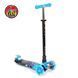 Детский трехколесный самокат Best Scooter А 25776 /779-1537 MAXI со светящимися колесами и съемным рулем, Черный с джипами