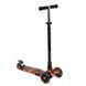 Детский трехколесный самокат Best Scooter А 25776 /779-1537 MAXI со светящимися колесами и съемным рулем, Черный с джипами