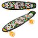 Пенні борд (Penny Board) Р 13609 Best Board 22" з колесами, що світяться, і малюнком на деці, Кольорові розводи