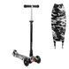 Дитячий триколісний самокат Best Scooter А 25776 /779-1537 MAXI з колесами, що світяться, і знімним кермом, Чорний з джипами: зображення &mdash; 4