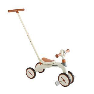 Четырехколесный велосипед с родительской ручкой BestTrike BST-565 регулируемые задние колеса, Бело-розовый