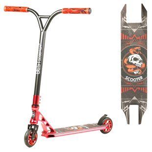 Трюковий самокат Best Scooter BS-7433 з кермовою системою HIC, колеса 110 мм, анодоване фарбування, Червоний