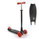 Детский трехколесный самокат Best Scooter А 25776 /779-1537 MAXI со светящимися колесами и съемным рулем, Черный с джипами