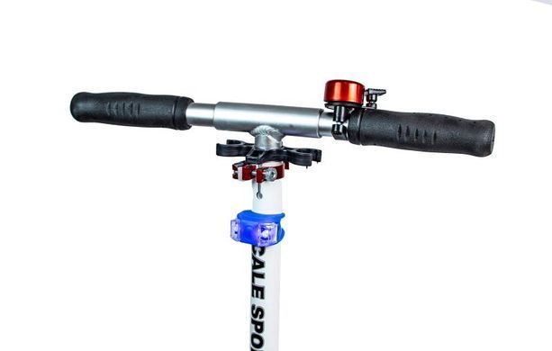 Детский двухколесный самокат Scale Sports SS-07 со складной конструкцией и передним и задним амортизатором, Черный