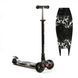 Дитячий триколісний самокат Best Scooter S - 10808 MAXI зі знімним кермом і колесами, що світяться, Вогонь та лід