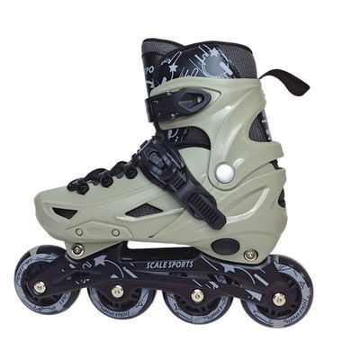 Детские раздвижные ролики для начинающих Scale Sports LF 605 с защитой и шлемом, колесаа PU, размер 29-32.5, Розовые