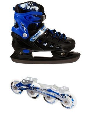Раздвижные детские ролики-коньки Scale Sports (2в1), размер 34-37, Фиолетовые