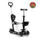 Дитячий триколісний самокат Best Scooter 30605 5 в 1 із сидінням та батьківською ручкою, з малюнком, Чорний з динозаврами