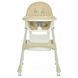 Дитячий складний стільчик для годування на колесах BAMBI M 6302 сидіння екошкіра, Бежевий: зображення &mdash; 2