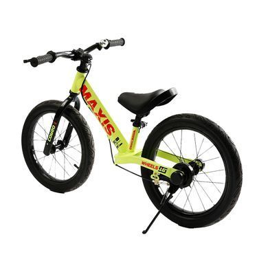 Беговел (велобег) детский CORSO MAXIS MX-30909 с ручным тормозом и надувными резиновыми колесами 16", Черно-красный
