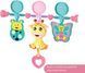 Детский шезлонг-качалка Tiibaby 68147 с мелодиями, вибрацией, дугой с игрушками, защитной сеткой, Розовый