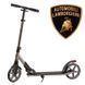 Детский двухколесный самокат Best Scooter Lamborghini L2/S00812 складной с передним амортизатором, Серо-черный
