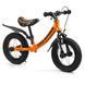 Беговел (велобег) детский CORSO 97517 SPIDER 12" с передним ручным тормозом, подножкой, надувными колесами и защитными крыльями на них, Оранжево-черный