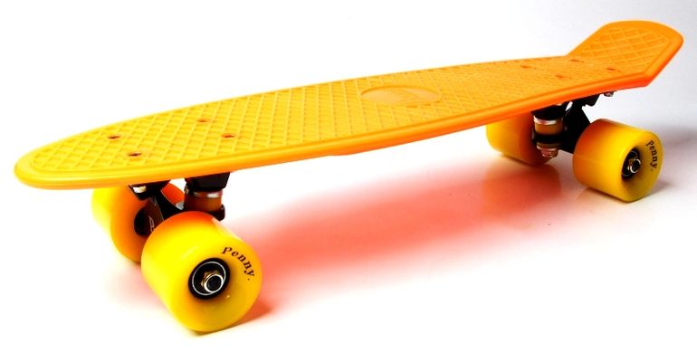 Пенні борд (Penny Board) 22" з червоними колесами, Чорний