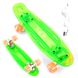 Пенні борд (Penny Board) S-60355 Best Board 22" з прозорою декою і колесами, що світяться, Салатовий