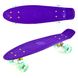 Пенні борд (Penny Board) 3131 Best Board 22" з колесами, що світяться, Блакитний з помаранчевими колесами