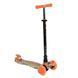 Детский трехколесный самокат Best Scooter А 25776 /779-1537 MAXI со светящимися колесами и съемным рулем, Черный с джипами
