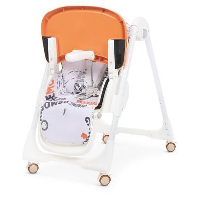 Дитячий складний стільчик для годування на колесах BAMBI M 5673-12 сидіння екошкіра, Світло-блакитний