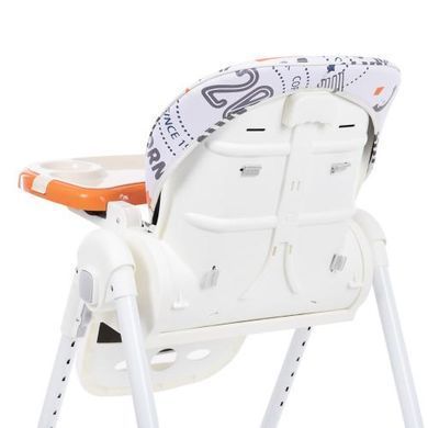 Дитячий складний стільчик для годування на колесах BAMBI M 5673-12 сидіння екошкіра, Світло-блакитний