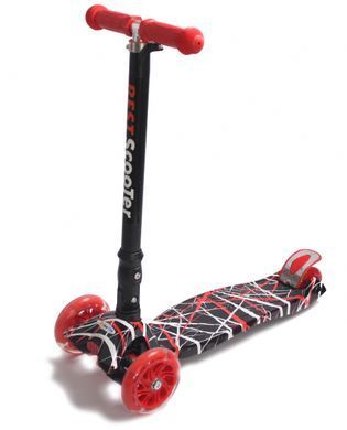 Дитячий триколісний самокат Scooter MAXI зі складним кермом, колесами, що світяться та малюнком, Star