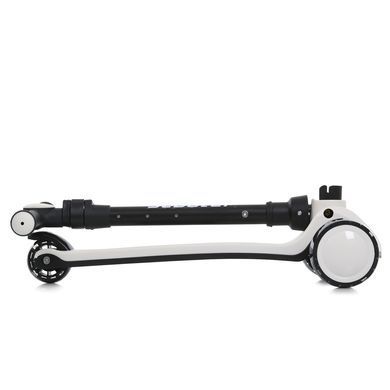 Детский трехколесный самокат Scooter JR3-124 со складной конструкцией, подсветкой и музыкой, Розово-белый