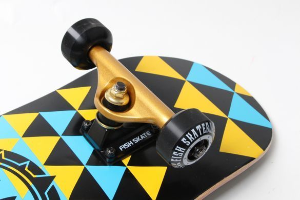 Скейтборд Fish Skateboard дерев'яний з візарунком 31", Heart