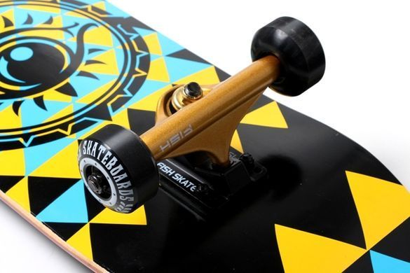 Скейтборд Fish Skateboard дерев'яний з візарунком 31", Heart