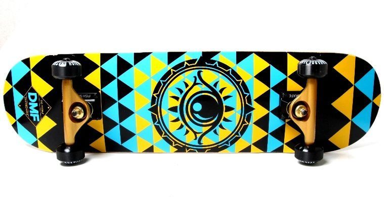 Скейтборд Fish Skateboard дерев'яний з візарунком 31", Heart