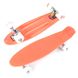 Пенні борд (Penny Board) 3131 Best Board 22" з колесами, що світяться, Блакитний з помаранчевими колесами