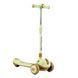 Дитячий триколісний самокат Skyper SJ-03696 з підсвіткою платформи та коліс, Коричнево-м'ятний