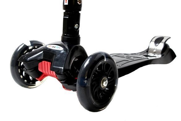 Дитячий трьохколісний самокат Scooter MAXI зі складним кермом та колесами, що світяться, Blue
