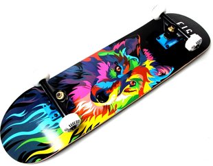 Скейтборд Fish Skateboard дерев'яний з візарунком 31", Heart