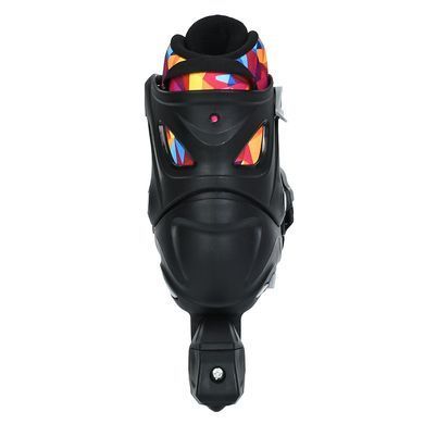 Детские раздвижные ролики Profi Sport A4157, светящиеся PU колеса, размер 37-41, Черно-белые