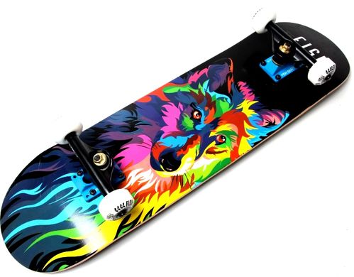 Скейтборд Fish Skateboard дерев'яний з візарунком 31", Heart