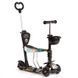 Дитячий триколісний самокат Best Scooter 30605 5 в 1 із сидінням та батьківською ручкою, з малюнком, Чорний з динозаврами