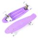 Пенні борд (Penny Board) 3131 Best Board 22" з колесами, що світяться, Блакитний з помаранчевими колесами